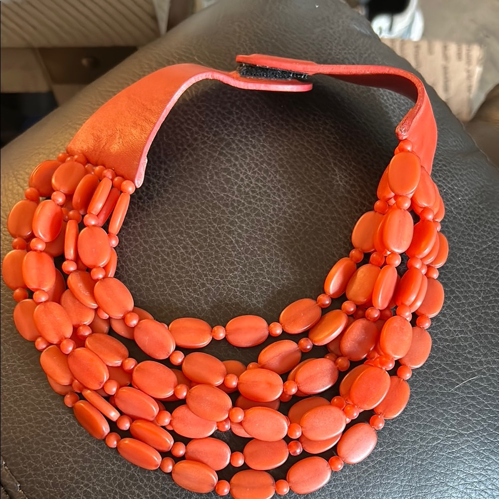Elegant Fairchild / Baldwin Coral Beaded Necklace